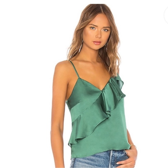 Lovers + Friends Tops - NWT Lovers + Friends Lagana Top Green Size Small Ruffle